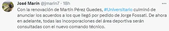 Fossati dejó en el airea a Luis Urruti