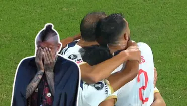 Arturo Vidal llorando y Alianza Lima festejando (Foto: Captura) 