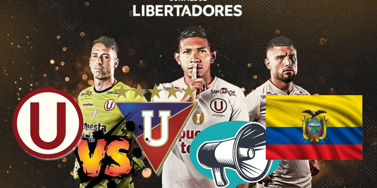 Britos, Flores y Ureña posando con la camiseta de la ´U´ con el logo de la Copa Libertadores