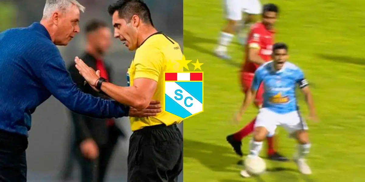 Claro penal que Micke Palomino no cobró en el Sporting Cristal vs Sport Huancayo 