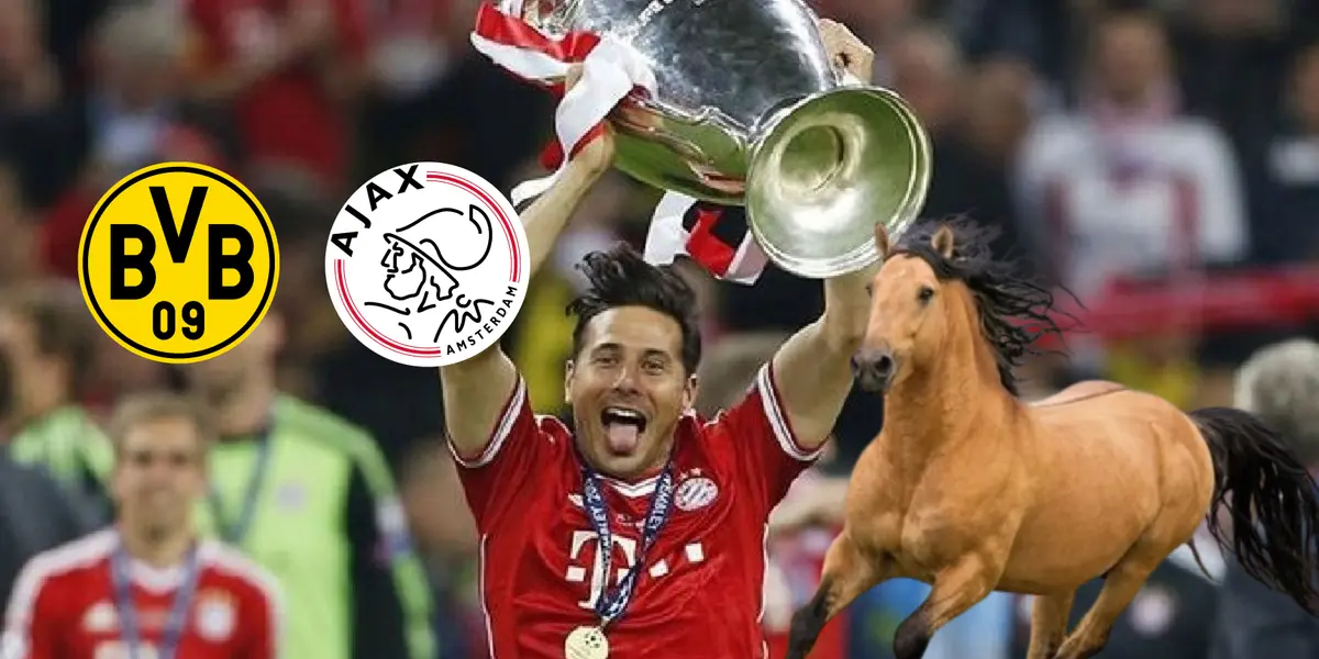 Claudio Pizarro celebrando con el Bayern Múnich levantando la Champions League. FOTO: RPP