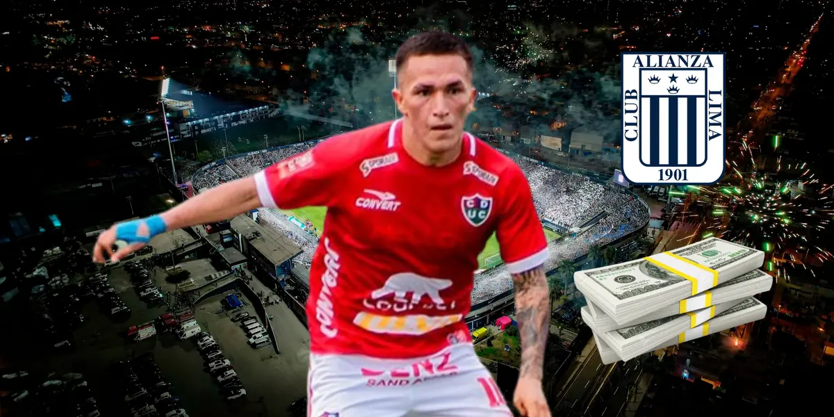 Cristian Neira con la camiseta de Alianza Lima. 