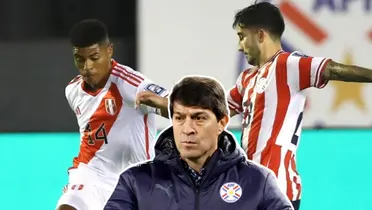 Daniel Garnero serio y Perú jugando contra Paraguay (Foto: Selección Peruana) 