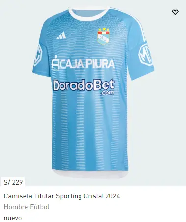 Costo camiseta de Sporting Cristal