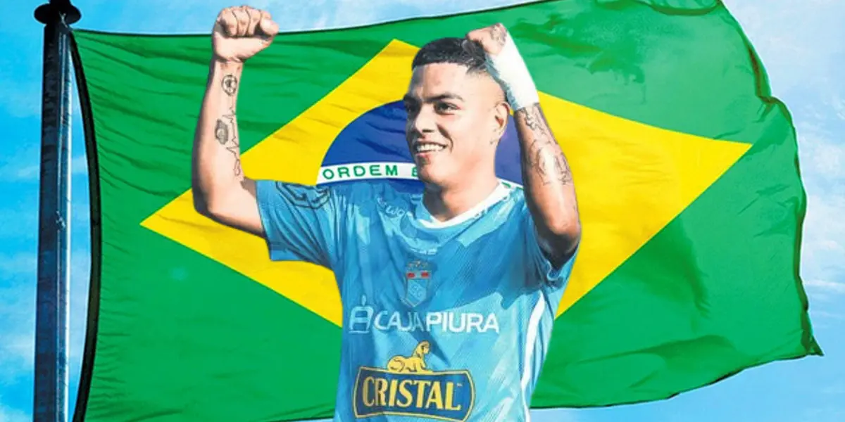 Joao Grimaldo con la camiseta de Sporting Cristal. 