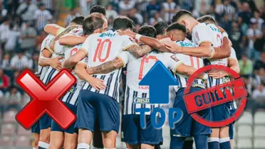 Jugadores de Alianza Lima reunidos en la cancha del Estadio Nacional