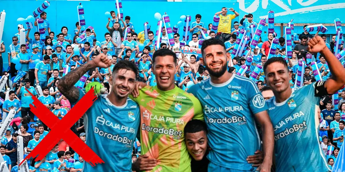 Jugadores de Sporting Cristal celebrando el triunfo de ayer vs Sport Huancayo