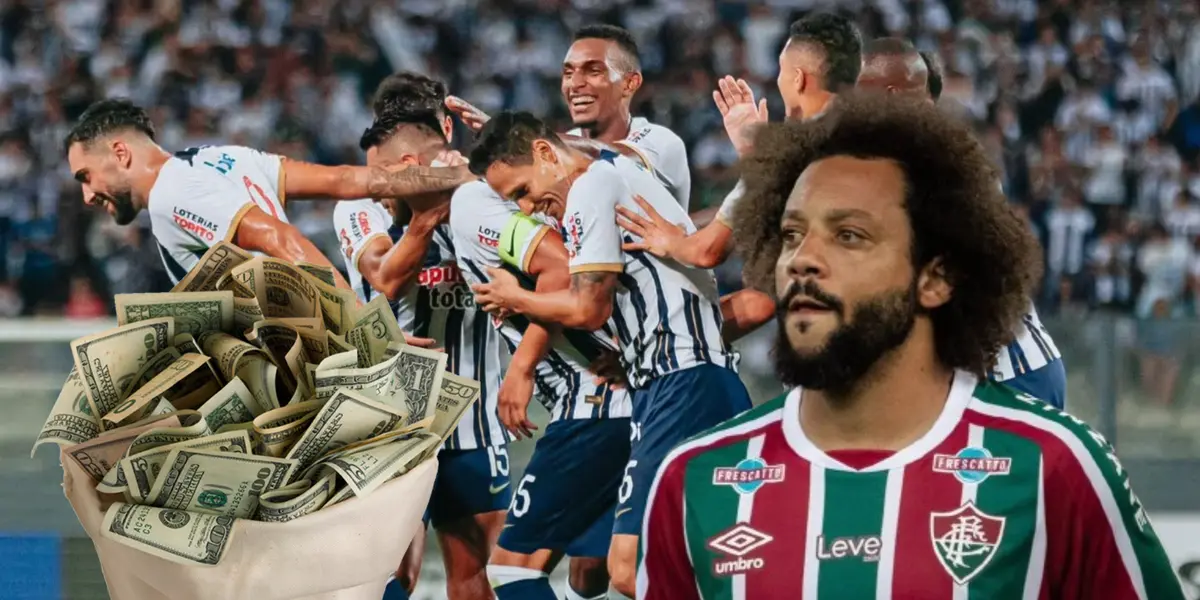 Marcelo mirando como Alianza Lima festeja 