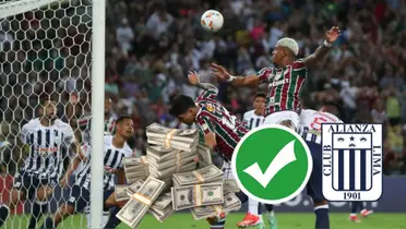 Una acción de juego en el encuentro entre Fluminense vs Alianza Lima 