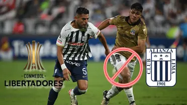 Zambrano disputando una acción de juego con Pizarro en el Alianza Lima vs Colo Colo