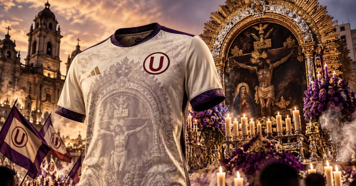 Universitario une fútbol y tradición con su camiseta por el Señor de los Milagros