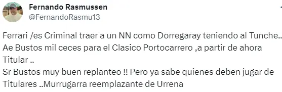 Dorregaray el menos querido en la U