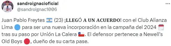 Alianza Lima y su nuevo fichaje