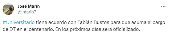Fabián Bustos a la U