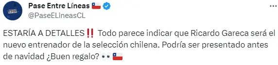 Ricardo Gareca cerca de Chile