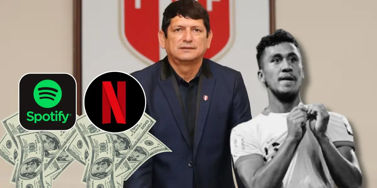 Agustín Lozano en la FPF y Renato Tapia vistiendo la camiseta de la Selección Peruana