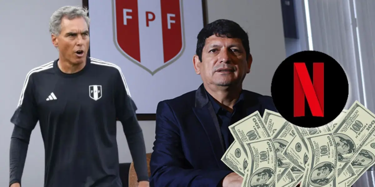 Agustín Lozano en su oficina de Videna y Chemo del Solar con ropa de entrenamiento