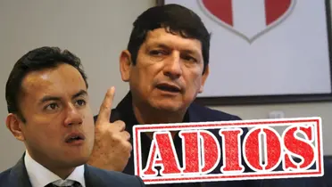 Agustín Lozano señalando con el dedo y Richard Acuña con cara de sorpresa 