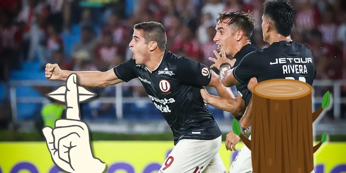 Aldo Corzo celebrando su gol de hoy vs Junior en Barranquilla
