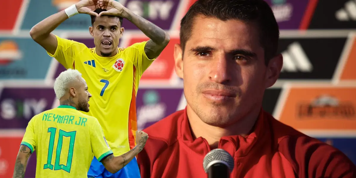 Aldo Corzo - Neymar - Luiz Díaz (Foto: FPF)