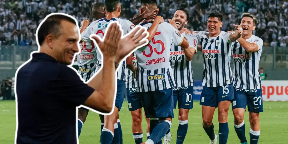 Alejandro Restrepo aplaude, mientras en Alianza Lima celebran