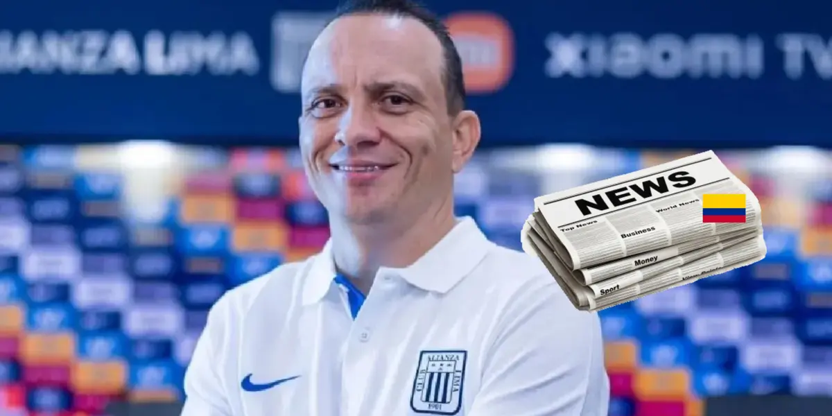 Alejandro Restrepo con el buzo de Alianza Lima.