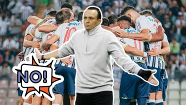 Alejandro Restrepo con los brazos estirados (Foto: Alianza Lima)