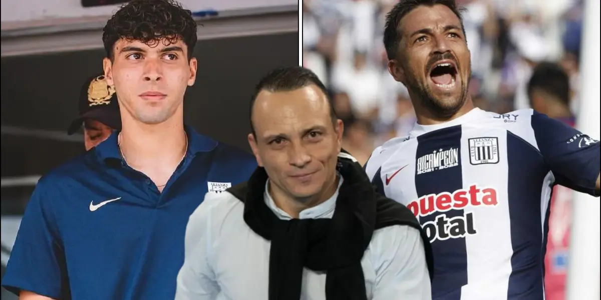 Alejandro Restrepo feliz, Franco Zanelatto serio y Gabriel Costa gritando gol 