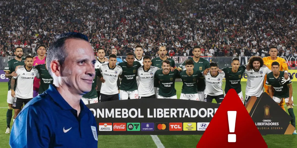Alejandro Restrepo feliz y la foto entre el plantel de Alianza Lima y Colo Colo 