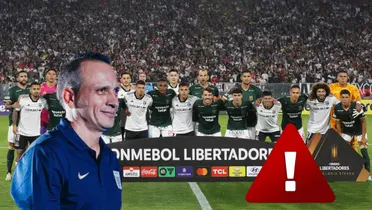 Alejandro Restrepo feliz y la foto entre el plantel de Alianza Lima y Colo Colo 