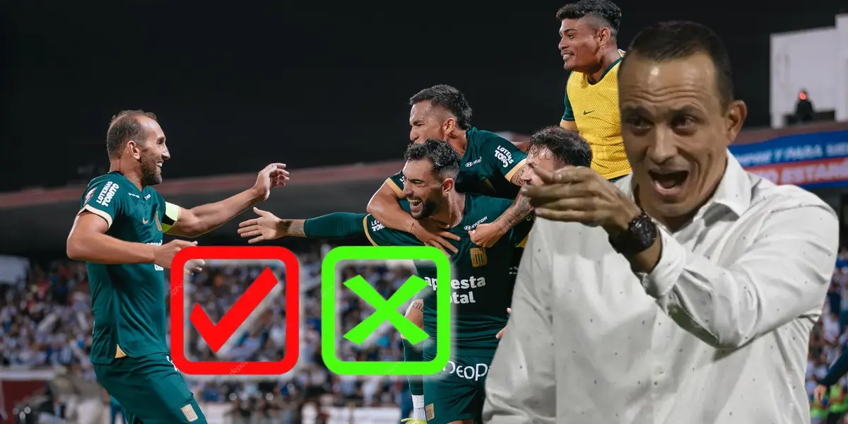 Alejandro Restrepo señalando a sus jugadores de Alianza Lima
