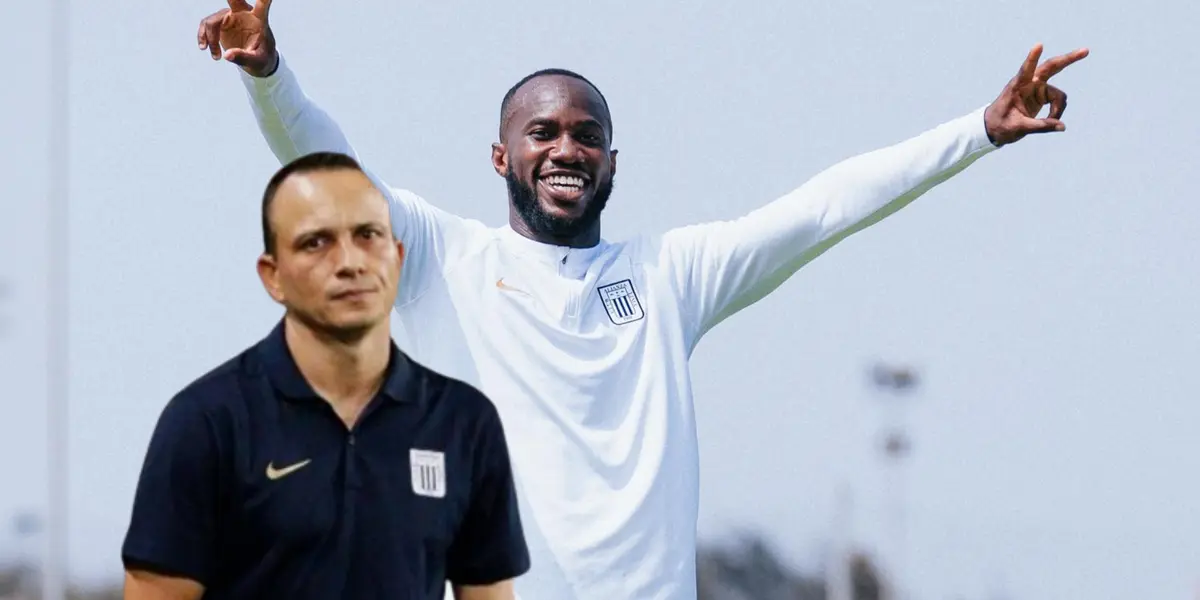 Alejandro Restrepo serio y Cecilio Waterman feliz (Foto: Alianza Lima)