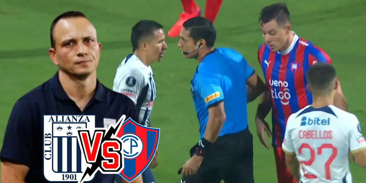 Alejandro Restrepo serio y Cristian Neira hablando con el árbitro (Foto: Captura)