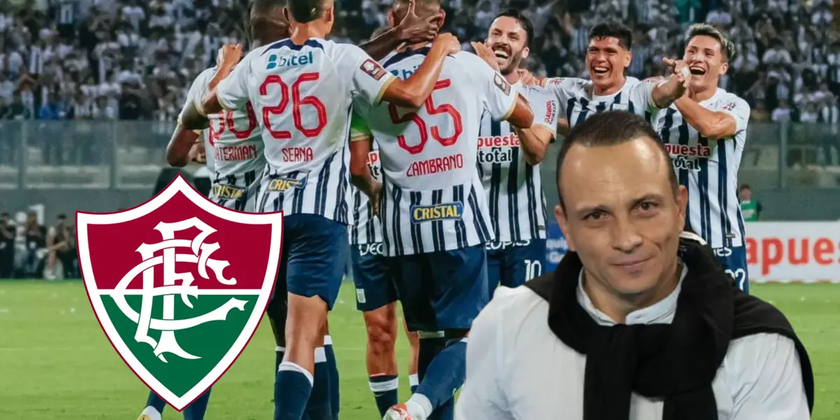 Alejandro Restrepo sonriendo y Alianza Lima celebrando