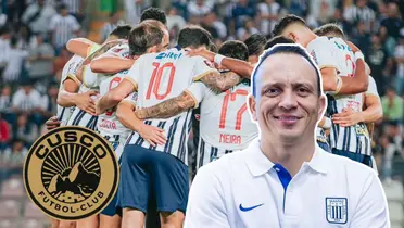 Alejandro Restrepo sonriente y Alianza Lima en el fondo (Foto: Alianza Lima)