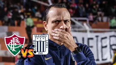 Alejandro Restrepo tapándose la boca