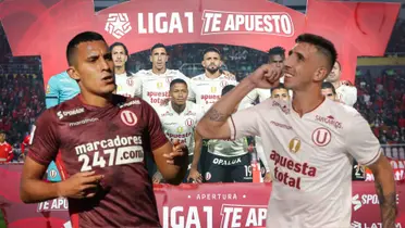 Álex Valera y Diego Dorregaray, detrás el 11 titular de Universitario de Deportes