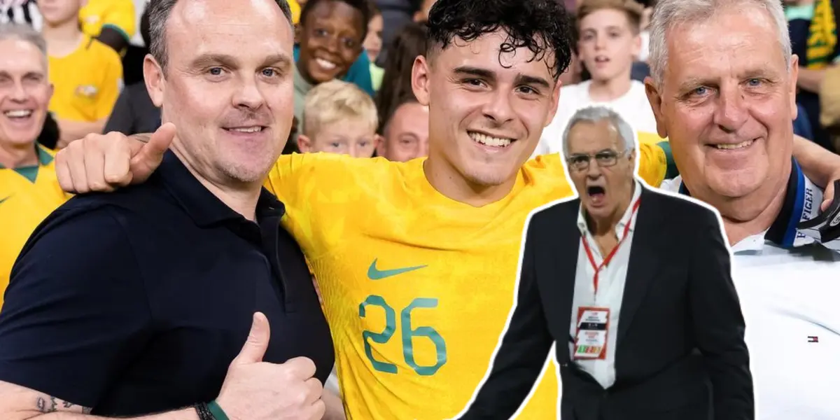 Alexander Robertson en la Selección de Australia y Jorge Fossati molesto