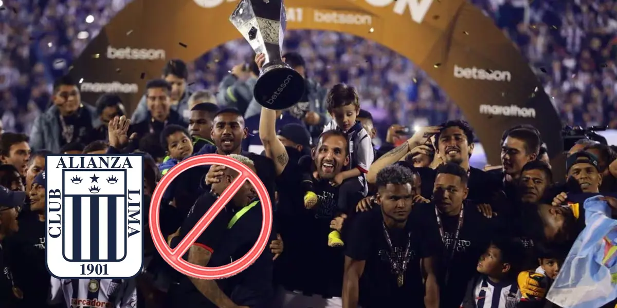 Alianza Lima celebrando el bicampeonato nacional en el año 2022