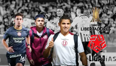 Alianza Lima en fondo blanco  y negro, mientras los jugadores de la ´U´ posando para las cámaras