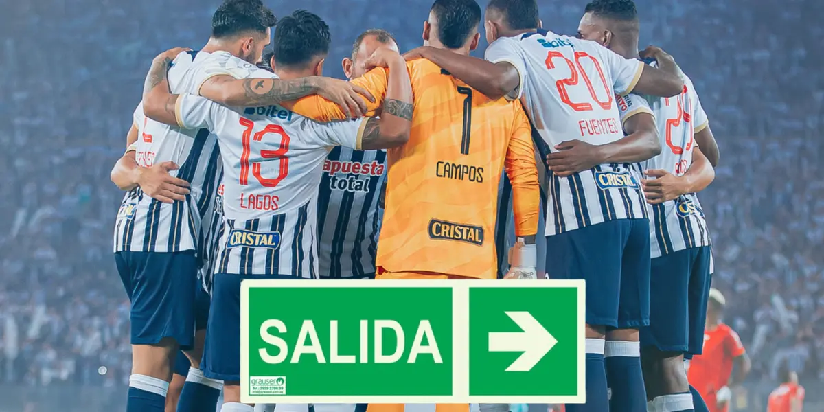 Alianza Lima en un rondo en el campo de fútbol