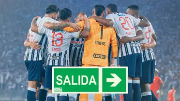 Alianza Lima en un rondo en el campo de fútbol 