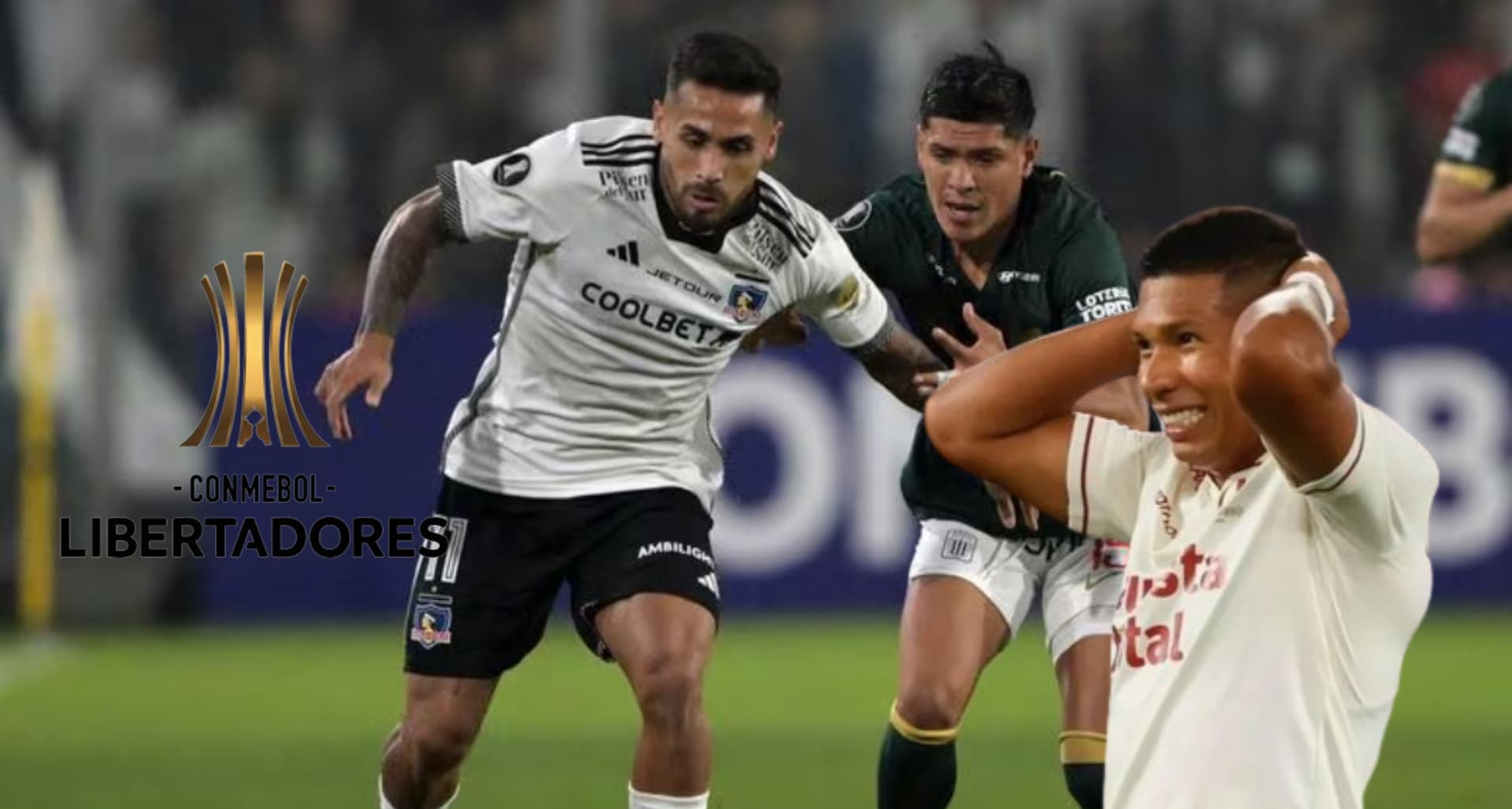 Alianza Lima jugando ante Colo Colo, al lado Edison Flores. FOTO: El Comercio