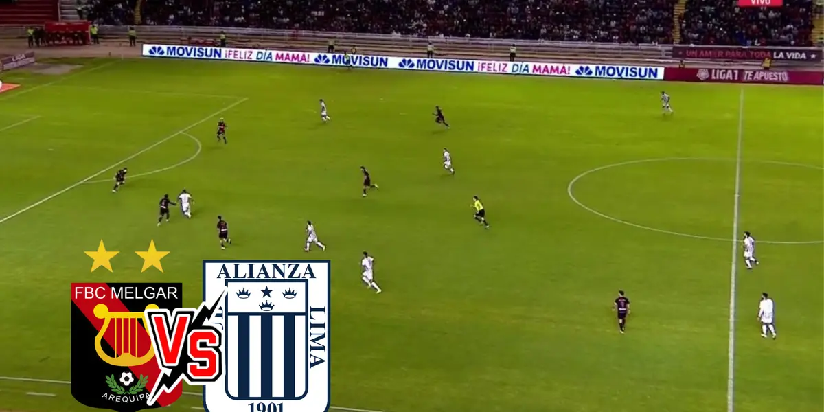 Alianza Lima jugando contra Melgar