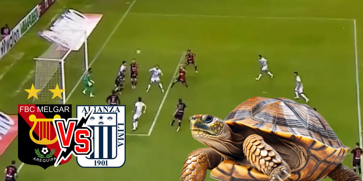 Alianza Lima jugando contra Melgar