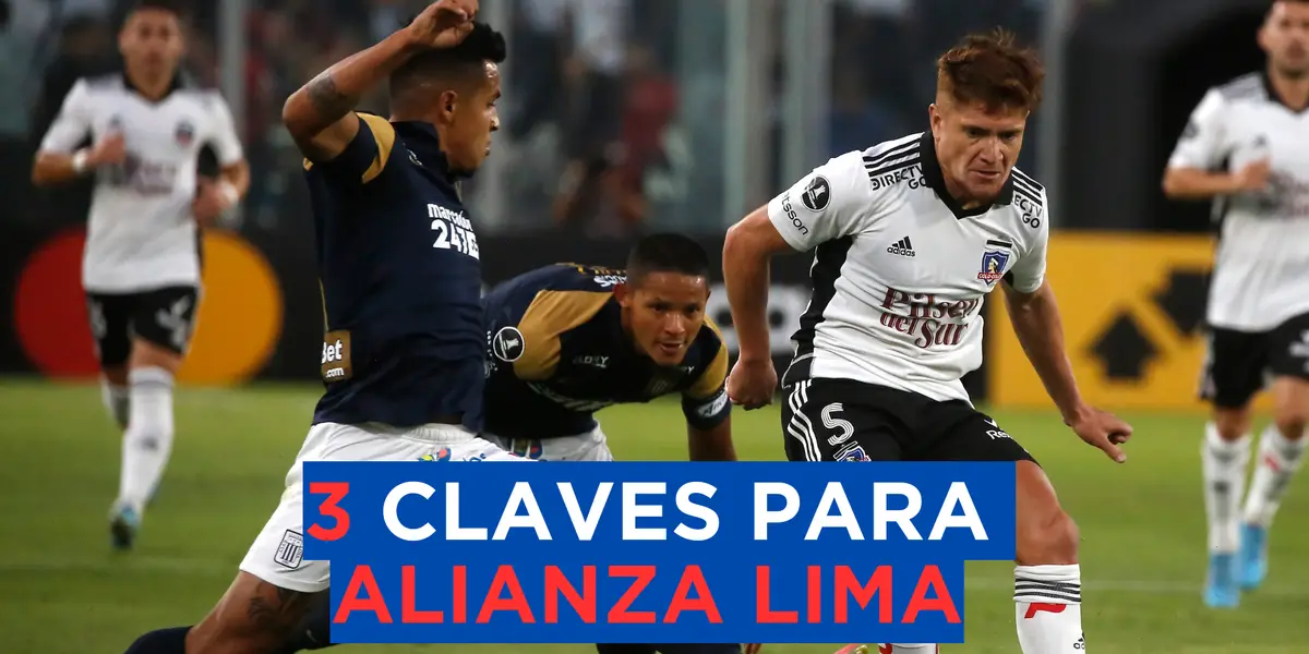 Alianza Lima jugando vs Colo Colo en la Copa Libertadores 2022
