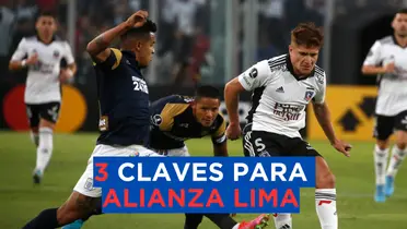 Alianza Lima jugando vs Colo Colo en la Copa Libertadores 2022