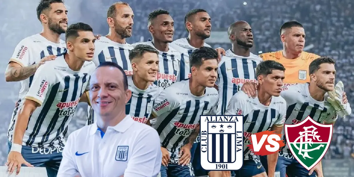 Alianza Lima posando para los reporteros gráficos, al lado Alejandro Restrepo. FOTO: RPP