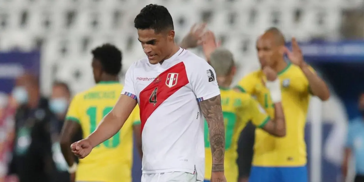 Anderson Santamaría jugando para la Selección Perú. FOTO: Infoabae