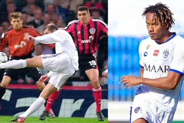 André Carillo debutó en su nuevo club en Arabia Saudita y se mandó esta pintura de gol a lo Zinedine Zidane.